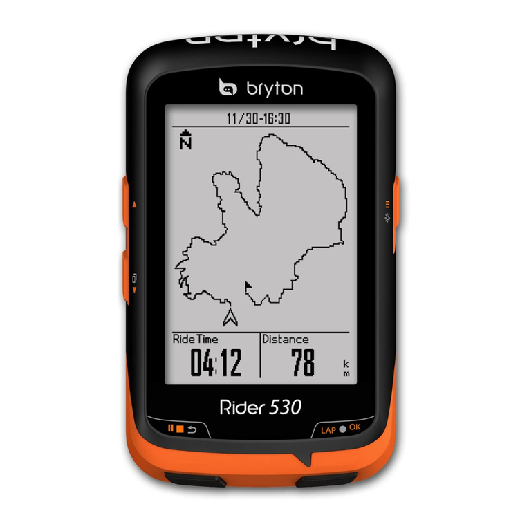 Bryton rider 530 user manual