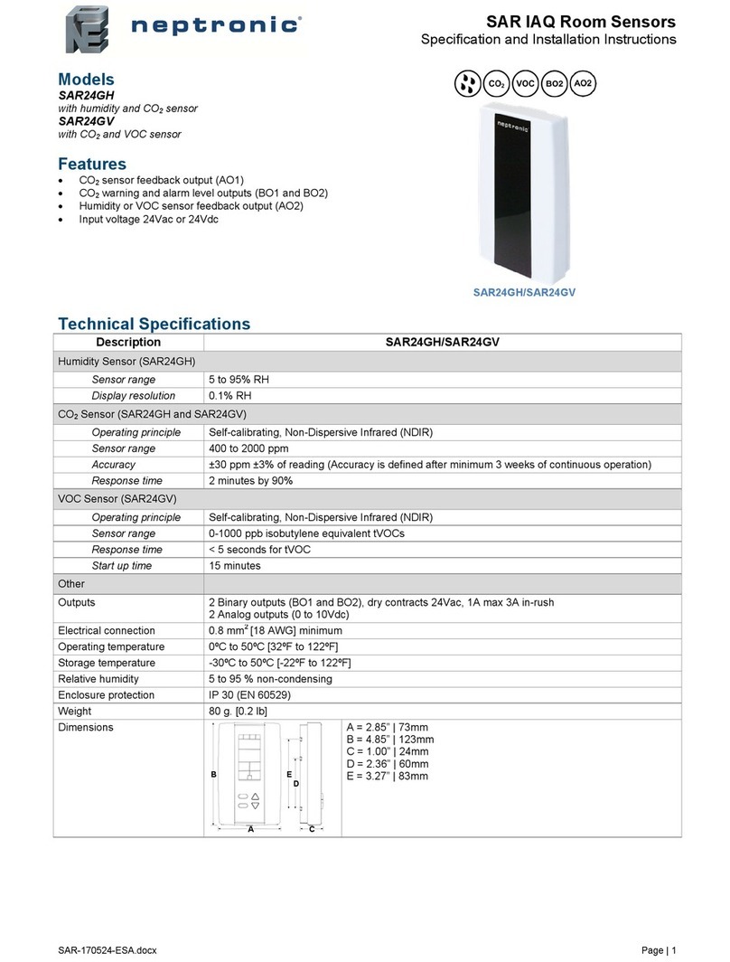 Neptronic SAR24GH Specification and installation instructions Neptronic SAR24GH Specification and installation instructions