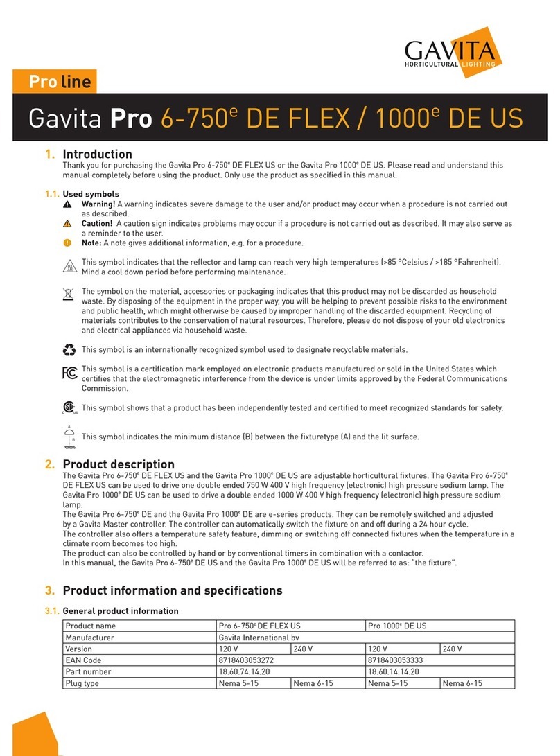 Gavita Pro 6-750e DE FLEX User manual