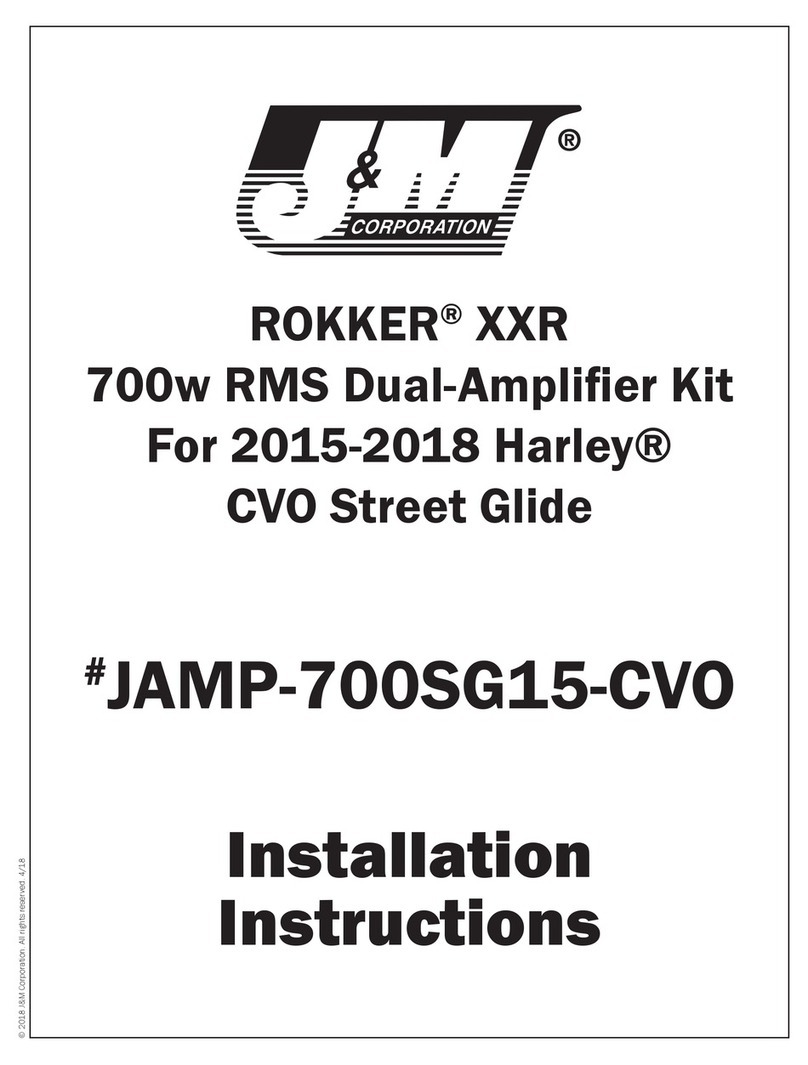 J&M ROKKER XXR Installation instructions manual