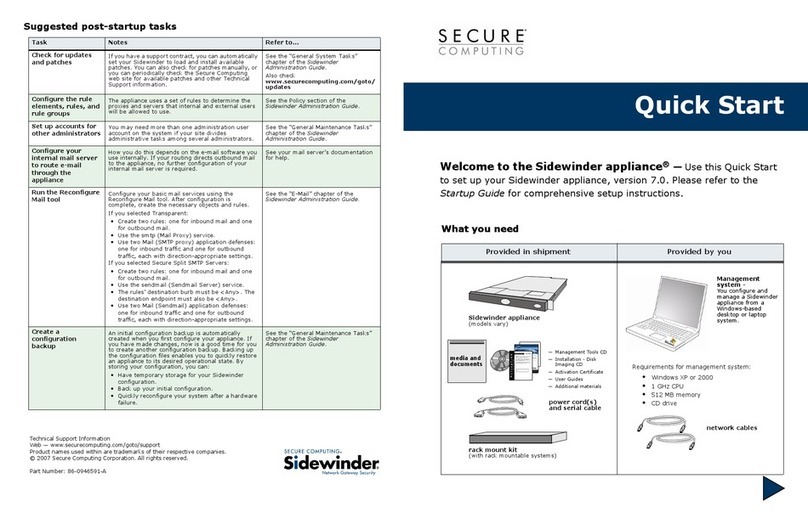 Secure Computing Sidewinder 7.0 quick start