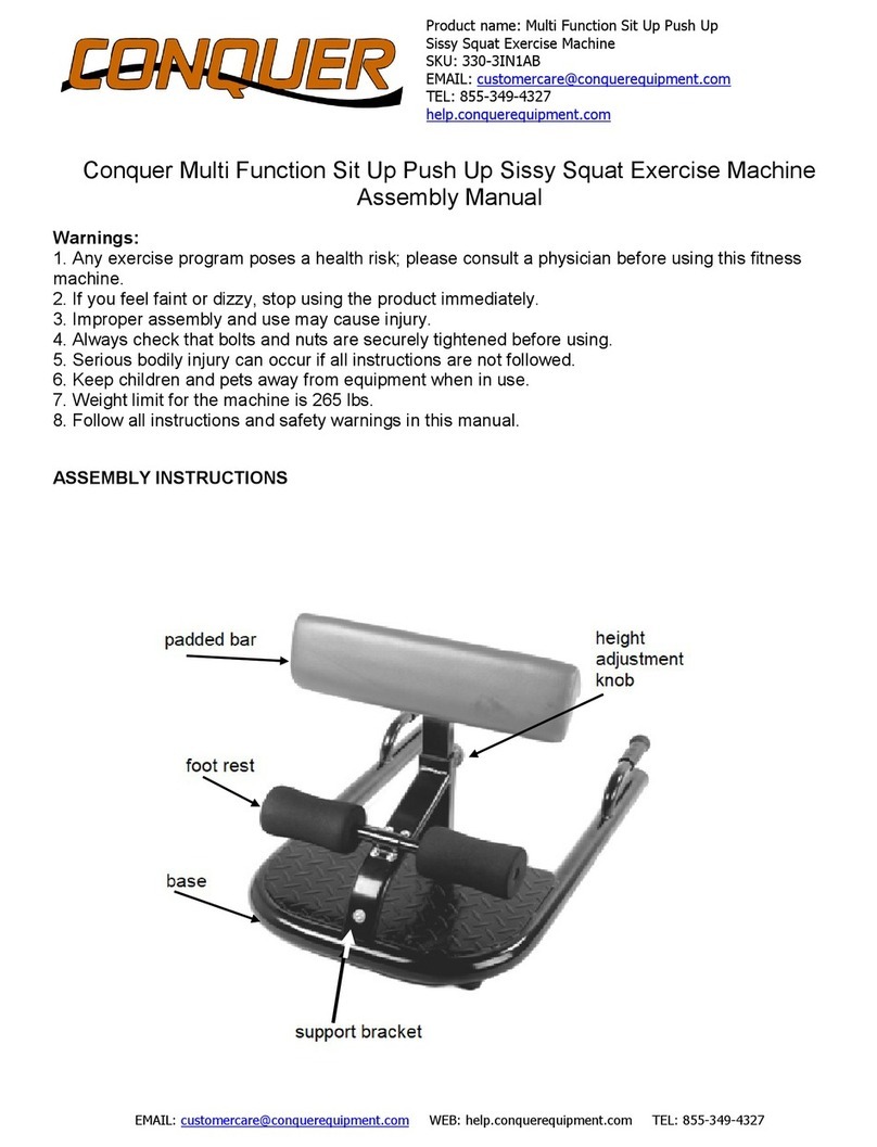 Conquer Multi Function Sit Up Push Up Assembly manual