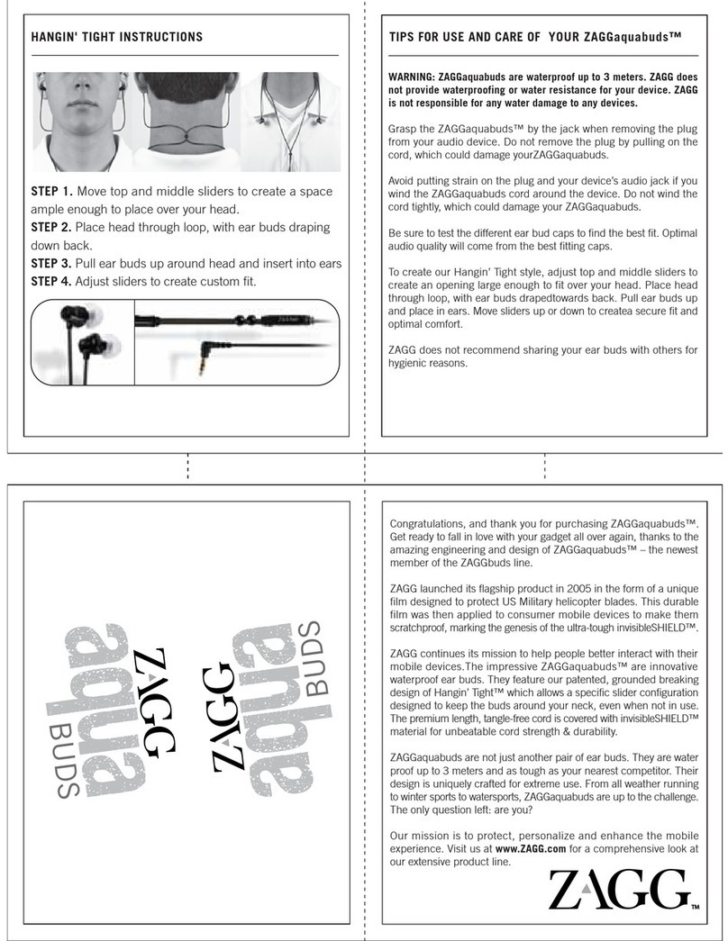 Zagg ZAGGaquabuds instructions