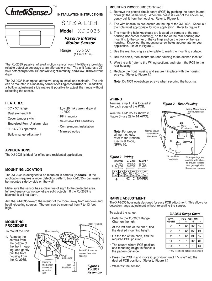 IntelliSense STEALTH XJ-2035 installation instructions