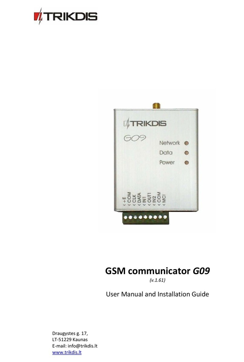 Trikdis G09 User manual