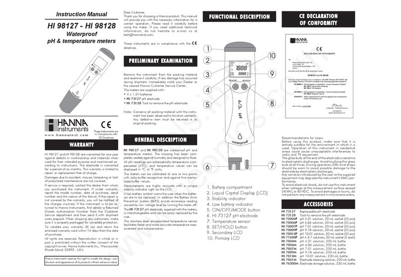 Hanna Instruments HI 98127 User manual