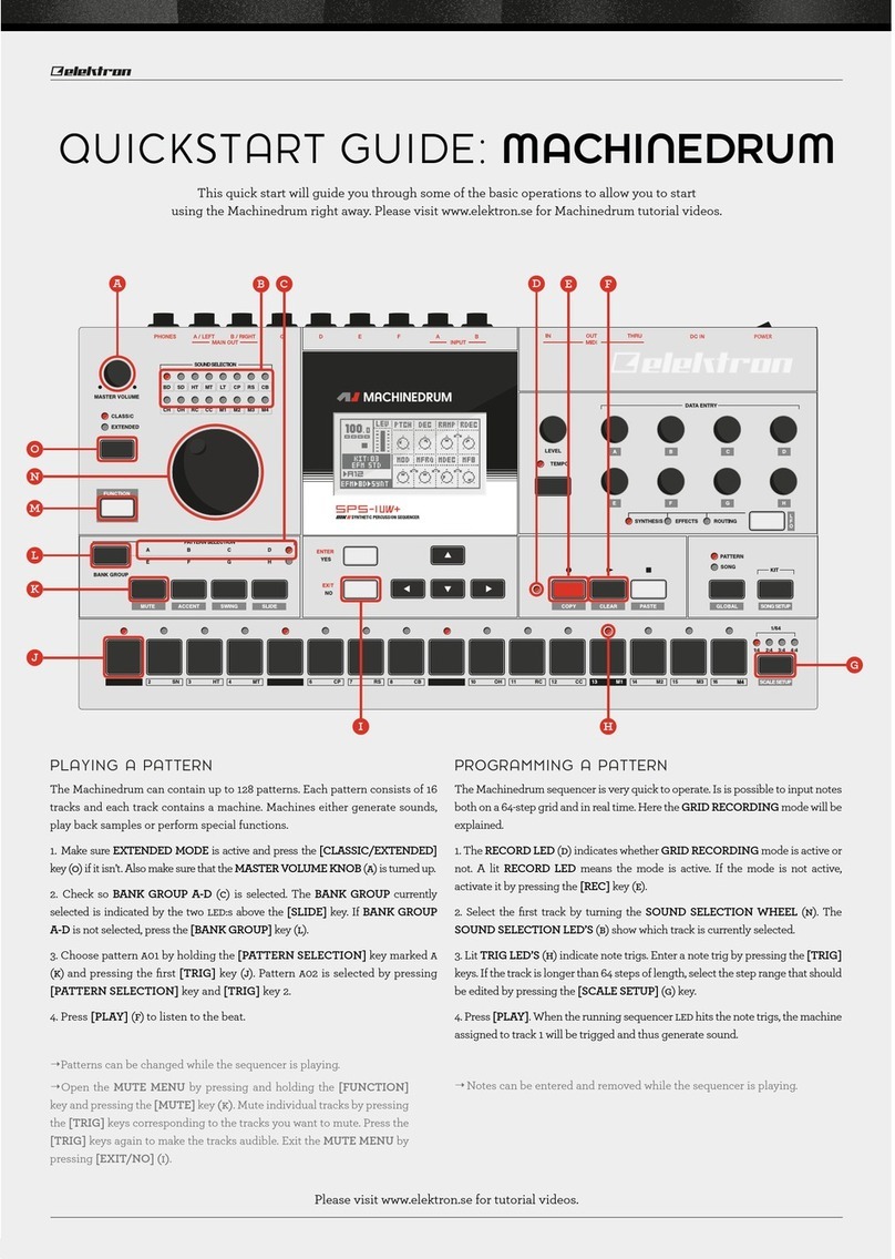 Elektron MACHINEDRUM SPS-1UW+ quick start guide