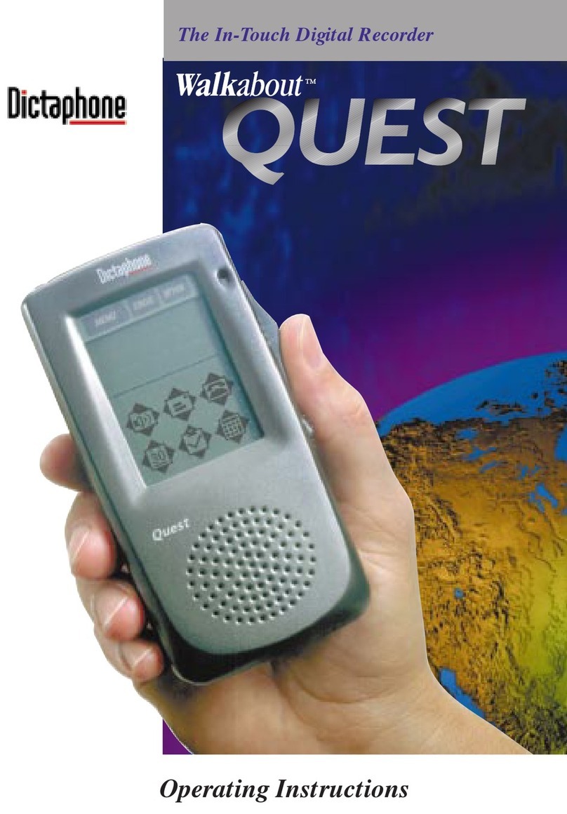 Dictaphone Walkabout Quest operating instructions