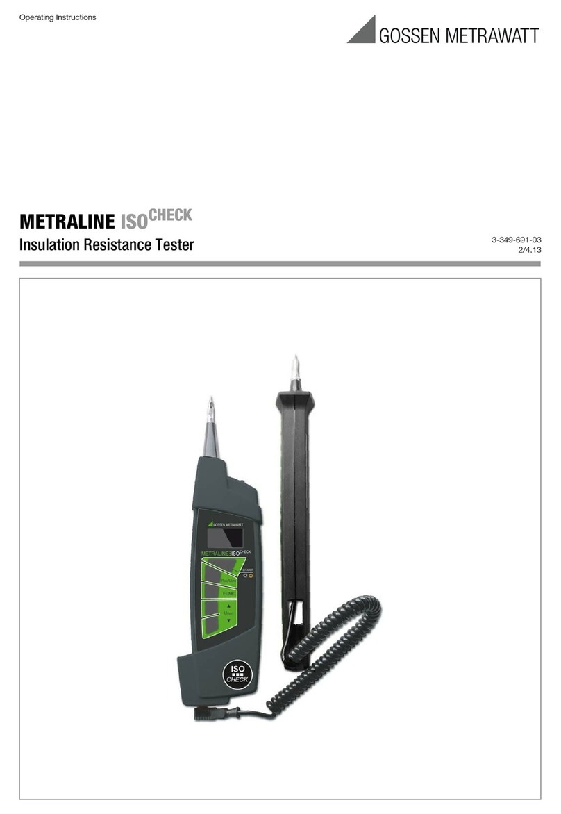 Gossen MetraWatt METRALINE ISO CHECK User manual
