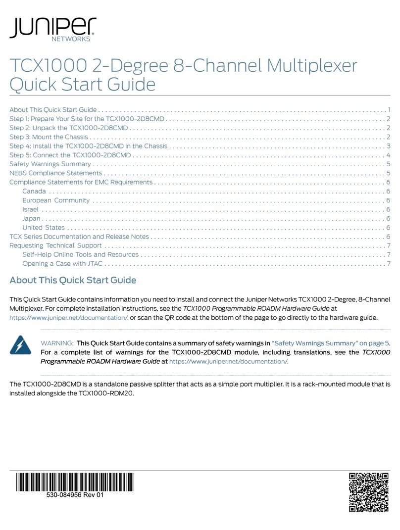 Juniper TCX1000-2D8CMD quick start guide