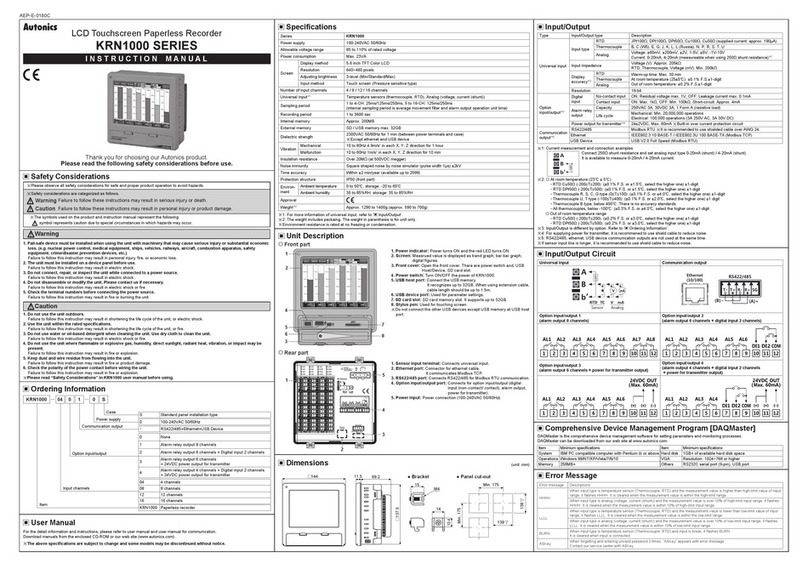 Autonics KRN1000 Series instruction manual
