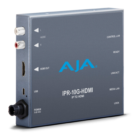 AJA IPR-10G-HDMI Installation and operation guide