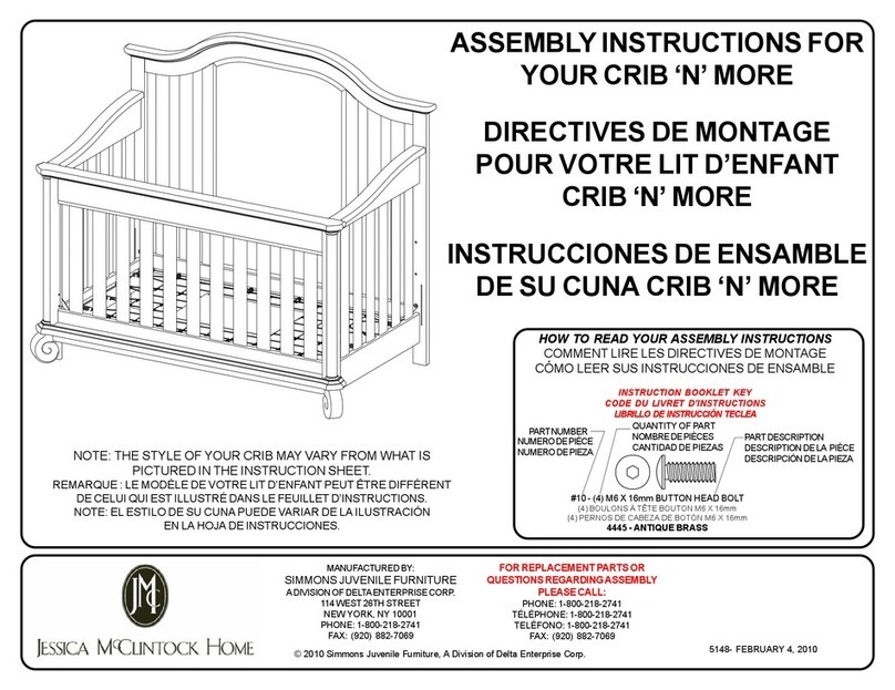 Jessica McClintock Home Crib 'N' More Assembly instructions Jessica McClintock Home Crib 'N' More Assembly instructions