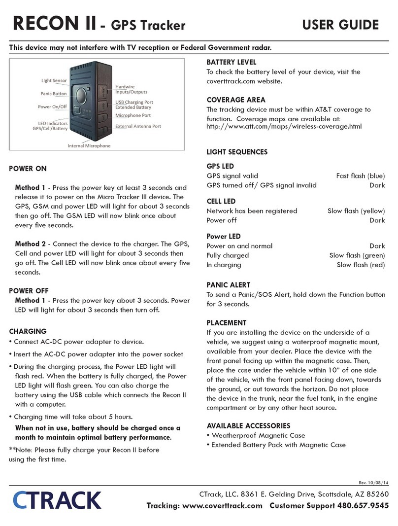 Ctrack RECON II User manual