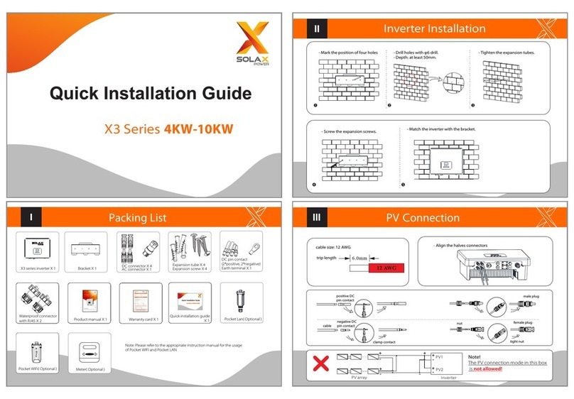 Solax X3 series Quick installation guide