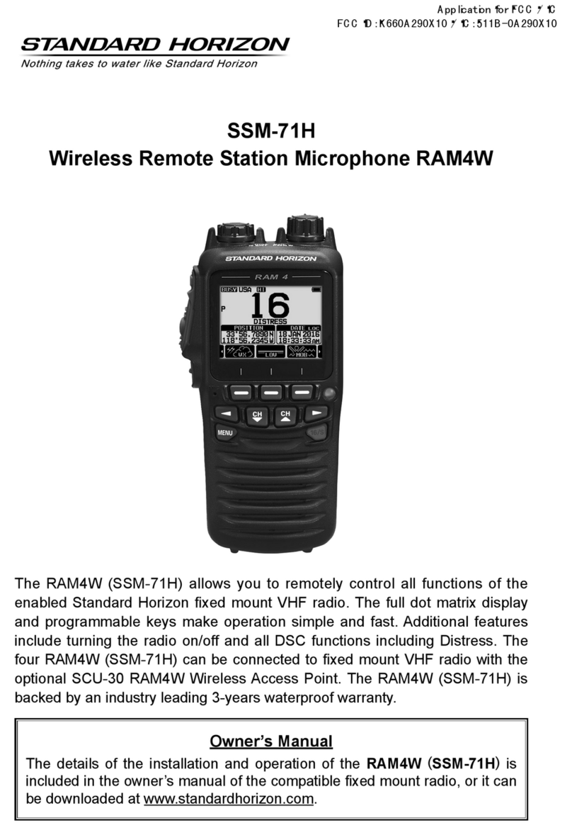 Standard Horizon SSM-71H User manual