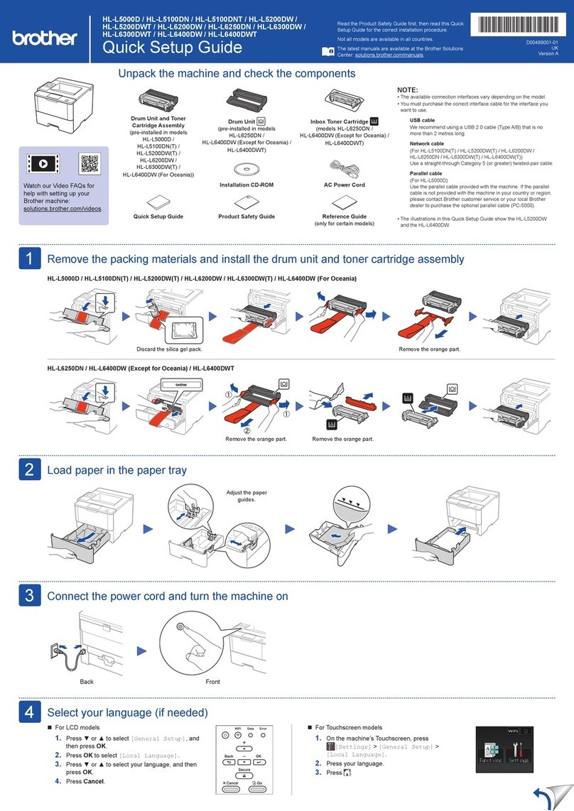 Brother HL-L5000D User manual