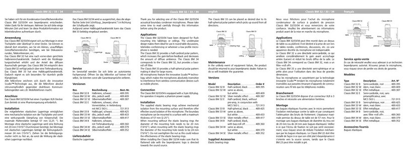 Beyerdynamic Classis BM 32 User manual Beyerdynamic Classis BM 32 User manual