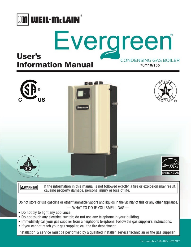 Weil-McLain Evergreen 70 User's information manual