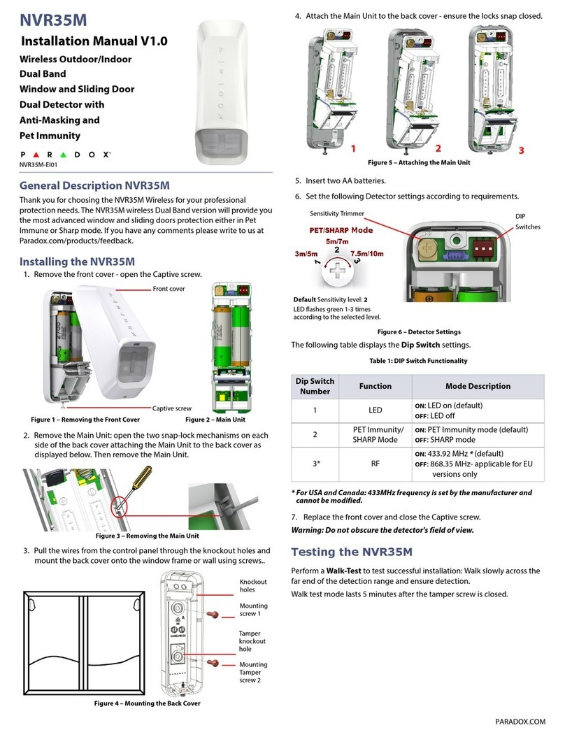 Paradox NVR35M installation manual
