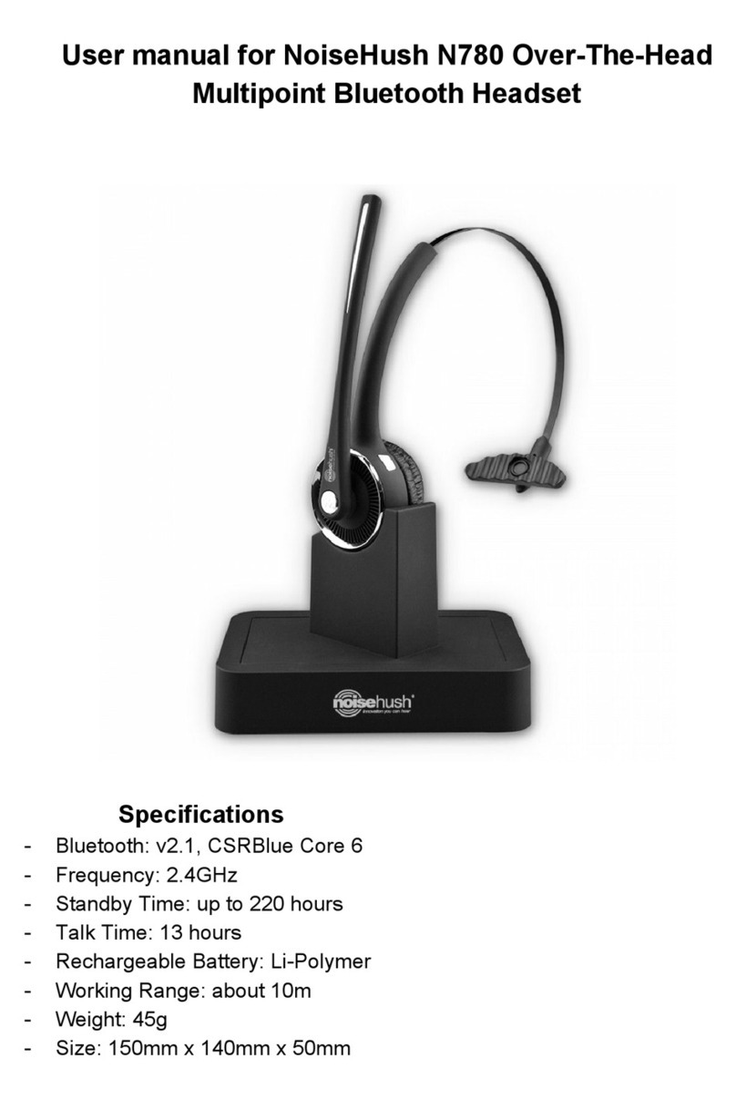 noisehush N780 User manual