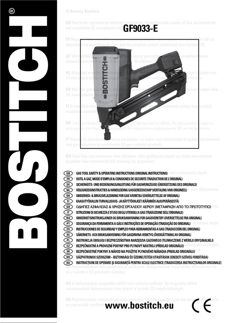 Bostitch GF9033-E Safety & Operating Instructions