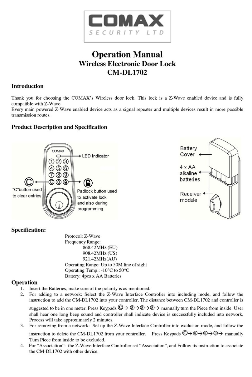 Comax CM-DL1702 Operation manual