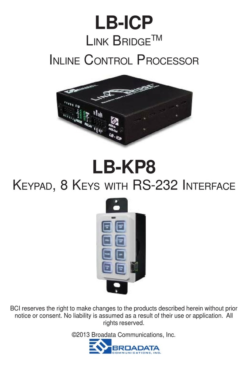 Broadata Communications LB-ICP user manual Broadata Communications LB-ICP user manual
