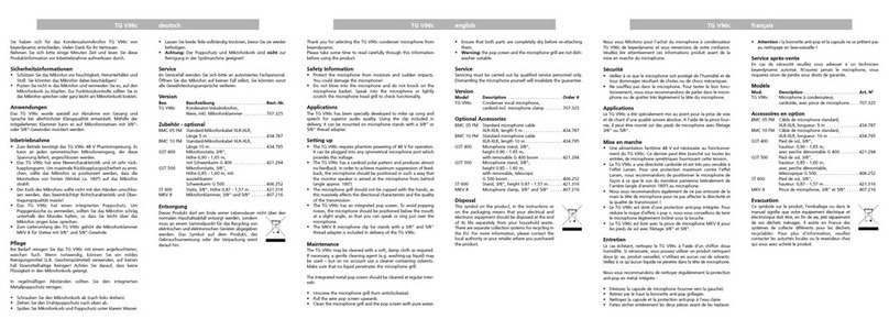 Beyerdynamic TG V96c User manual