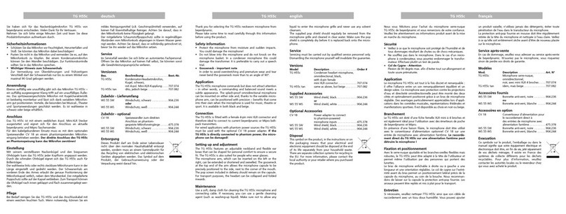 Beyerdynamic TG H55c User manual