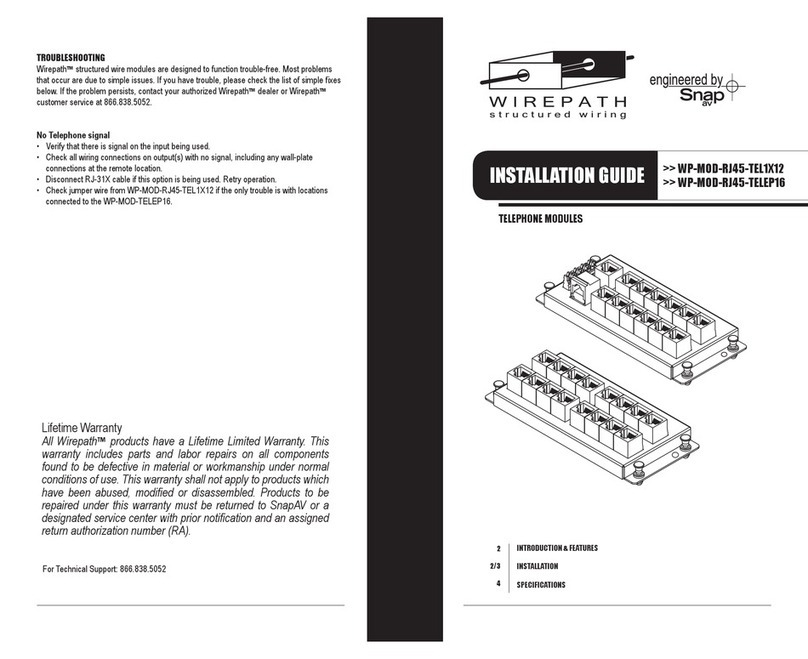 Wirepath WP-MOD-RJ45-TEL1X12 installation guide