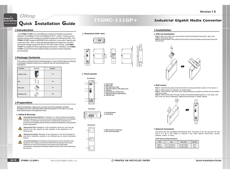ORiNG ITGMC-111GP+ Quick installation guide