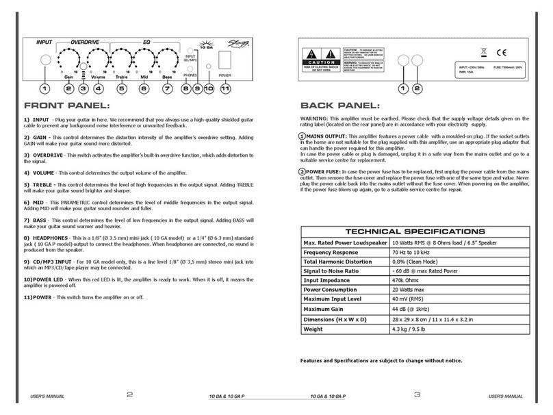 Stagg 10 GA User manual