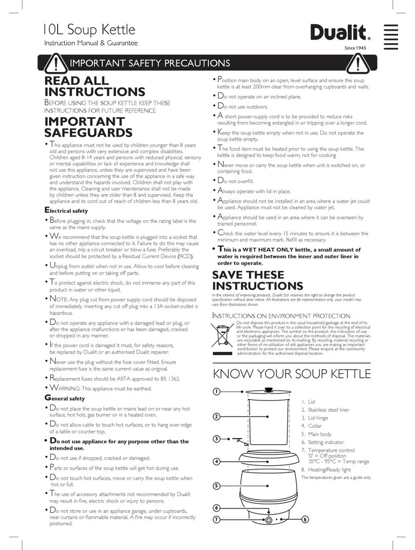 Dualit 71110 Instruction manual & guarantee