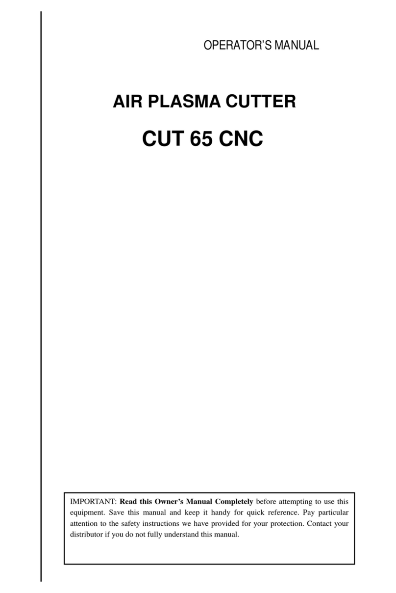 Top Gun CUT 65 CNC User manual
