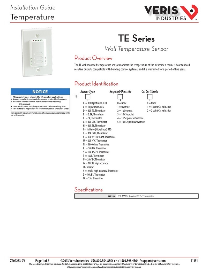 Veris TE series installation guide