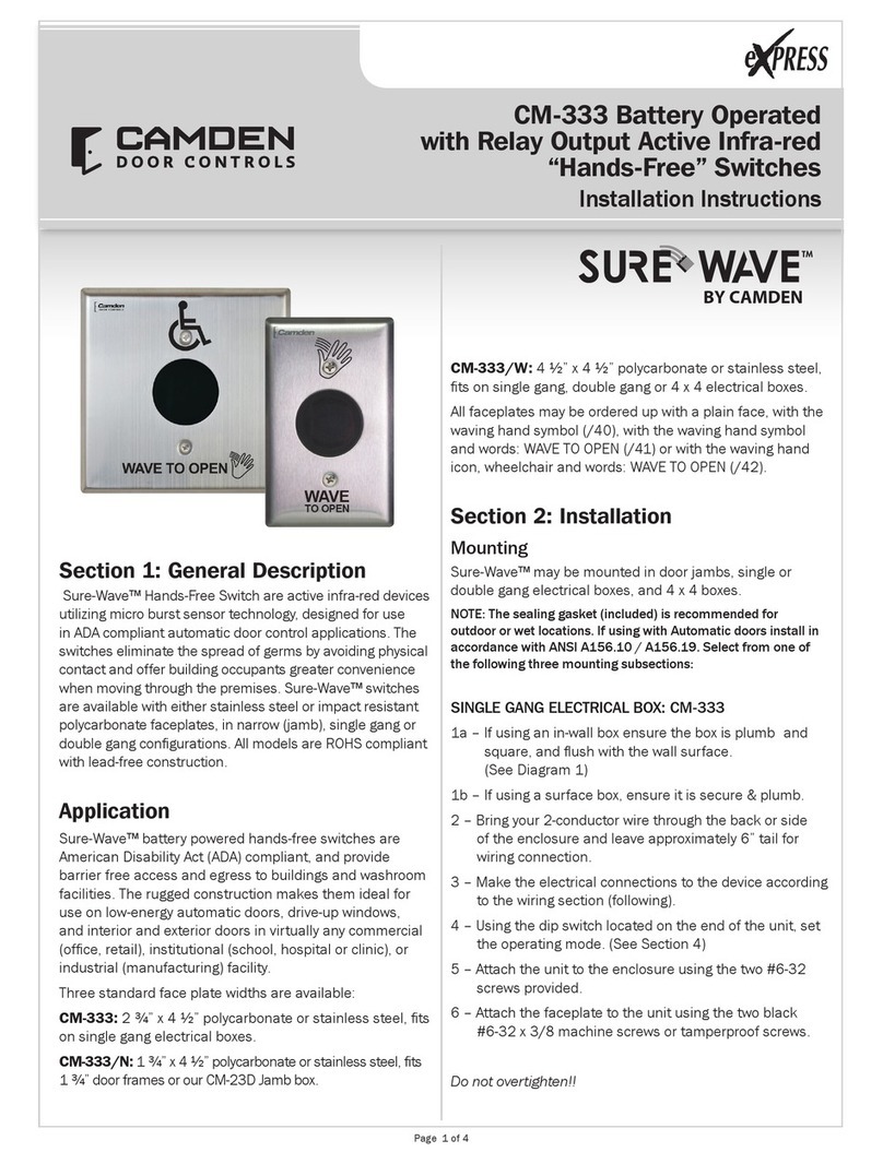 CAMDEN Sure-Wave CM-333/N User manual