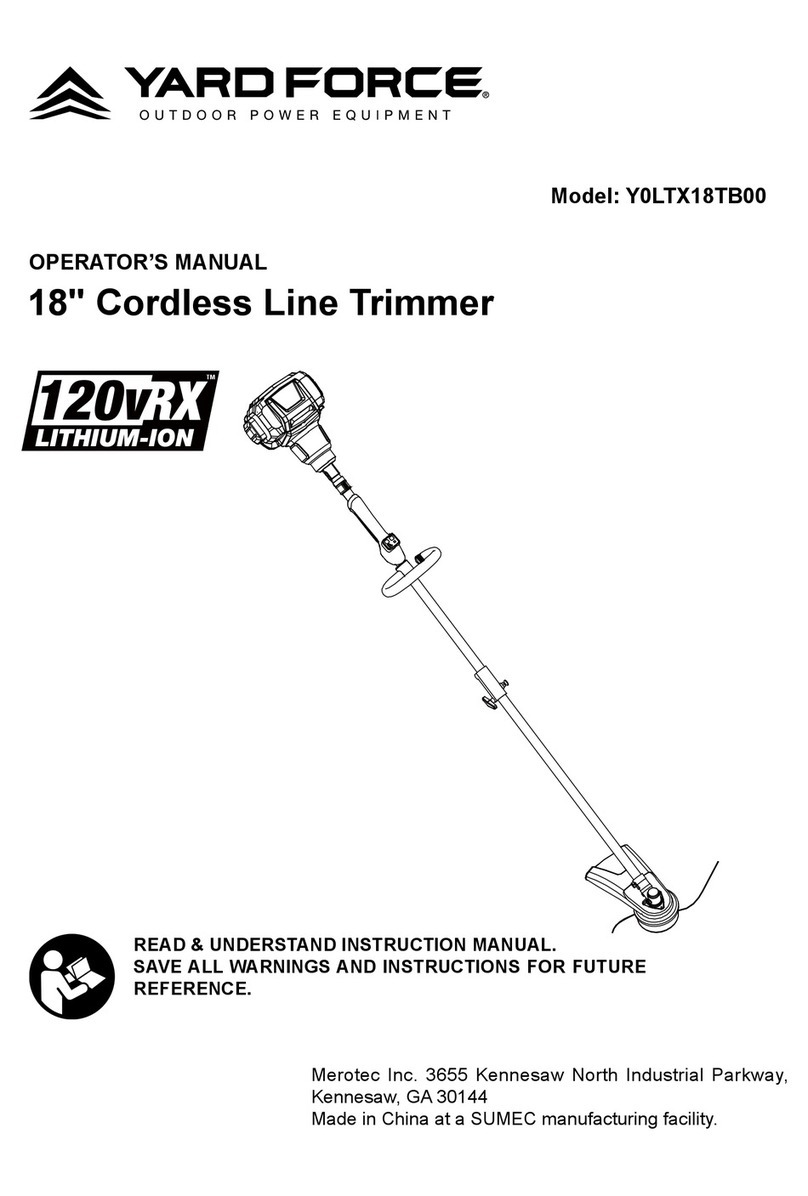 Yard force Y0LTX18TB00 User manual