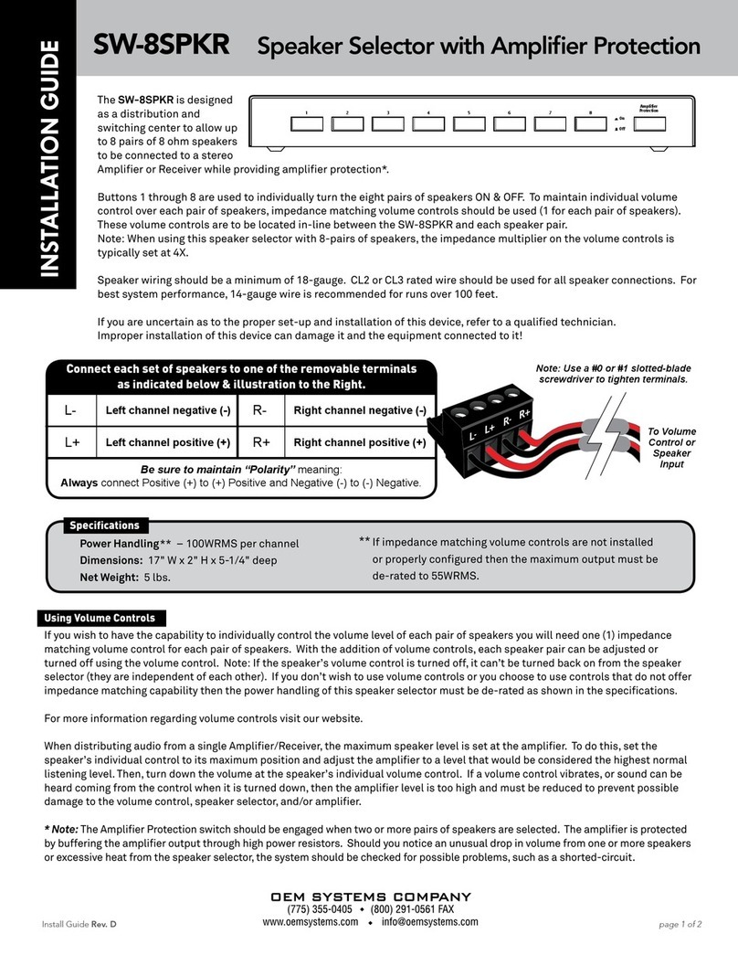 OEM SW-8SPKR installation guide