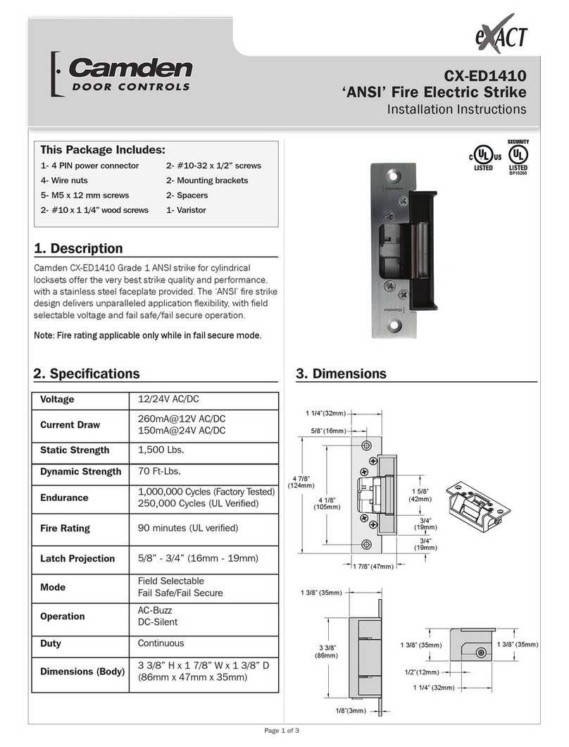 CAMDEN CX-ED1410 installation instructions CAMDEN CX-ED1410 installation instructions