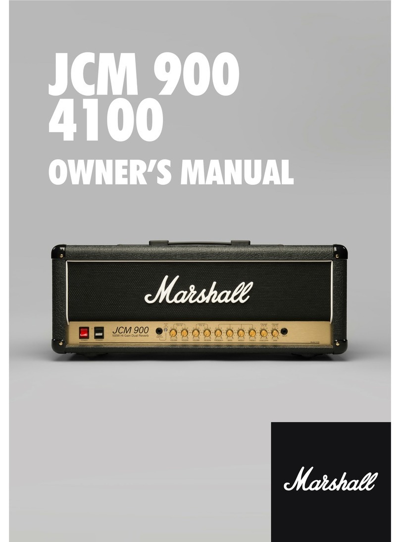 Marschall JCM900 4100 owner's manual