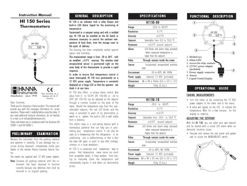 Hanna Instruments HI150-00 User manual