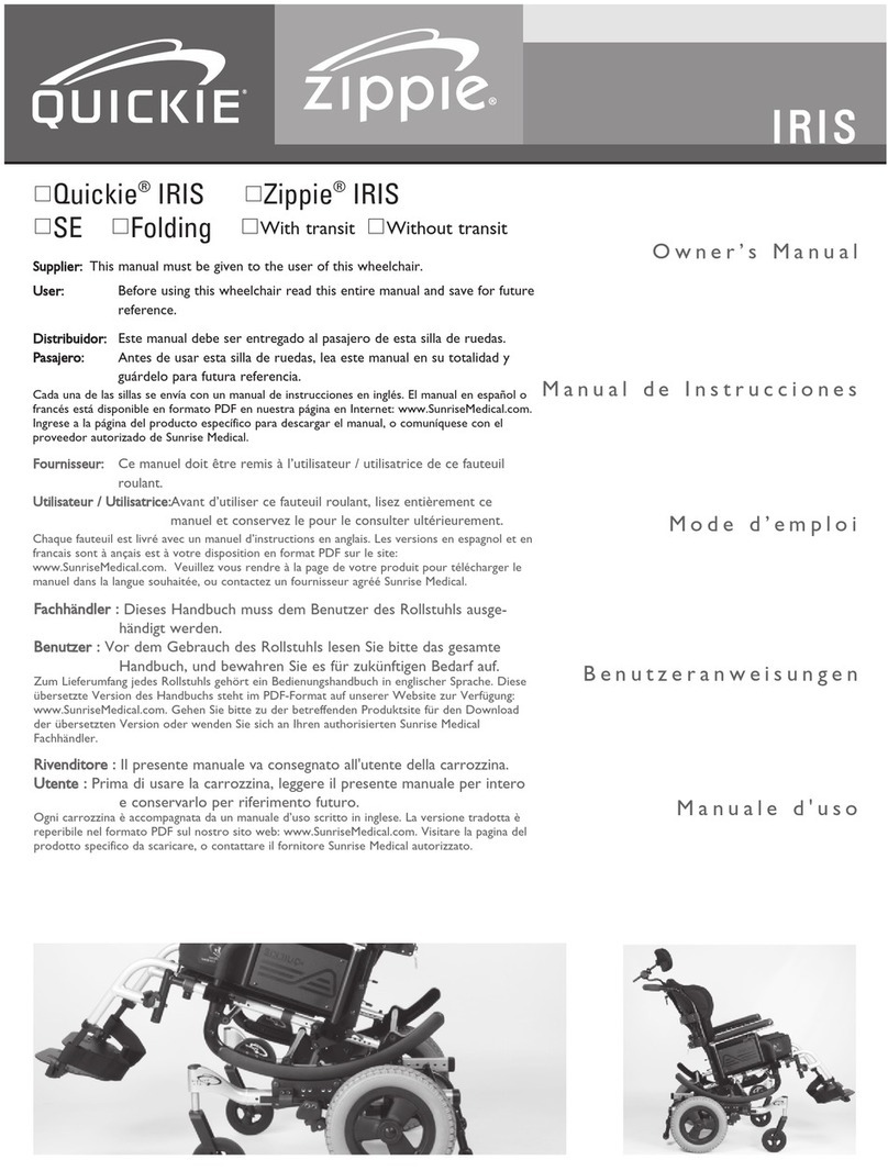 Sunrise Medical Quickie IRIS User manual
