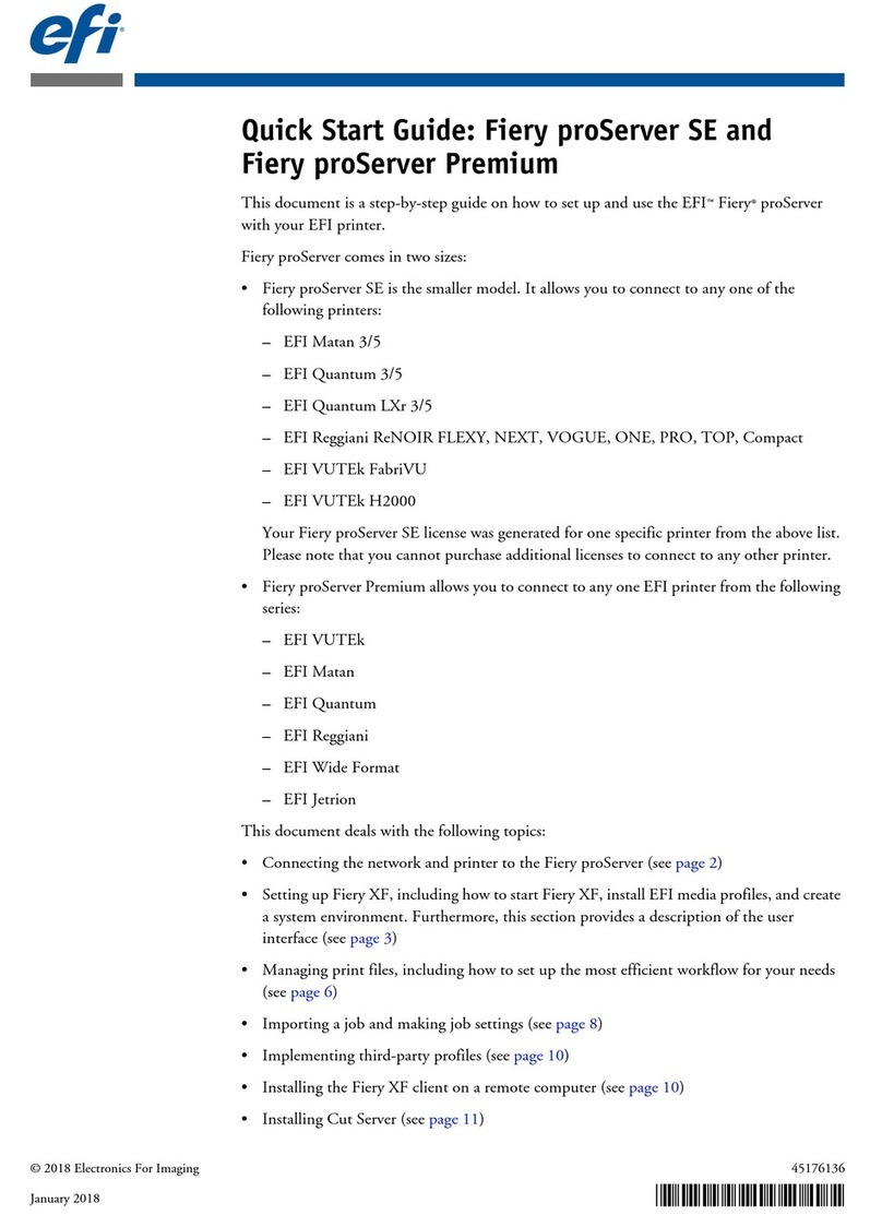 EFI Fiery proServer SE quick start guide