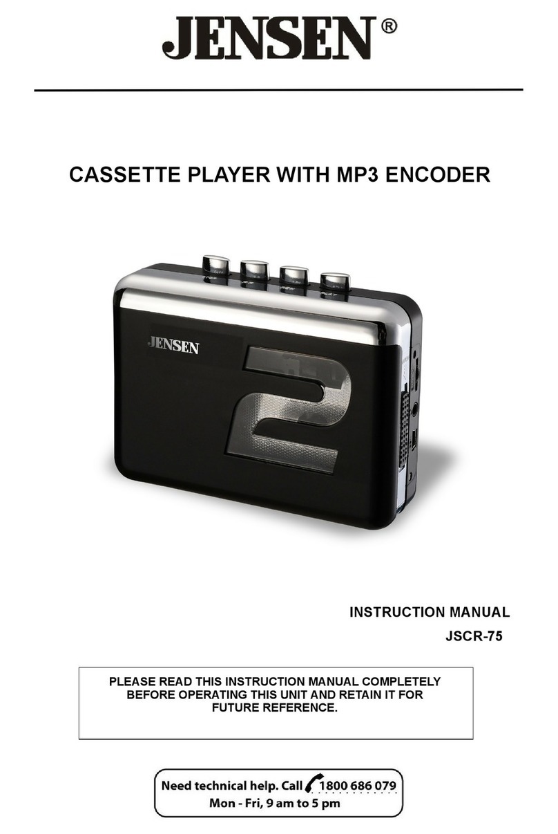 Jensen JSCR-75 User manual Jensen JSCR-75 User manual
