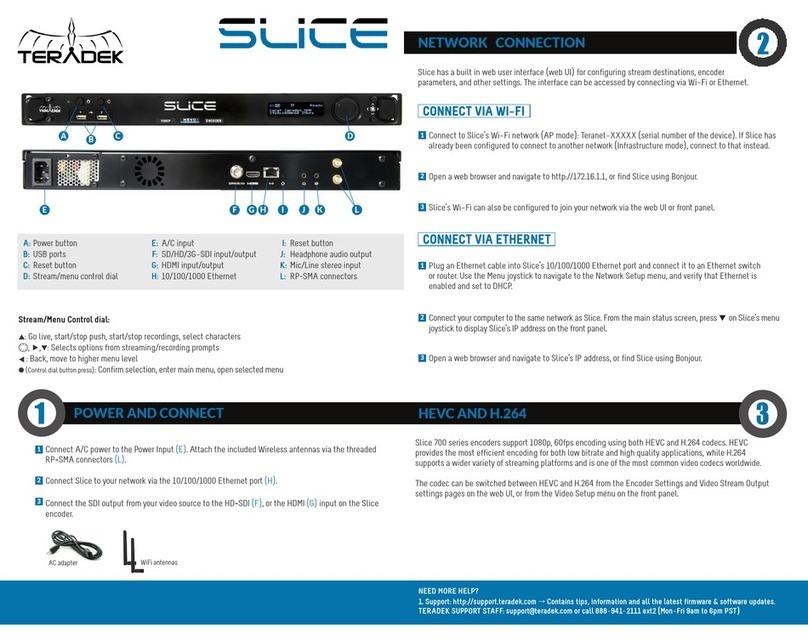 Teradek Slice quick start guide