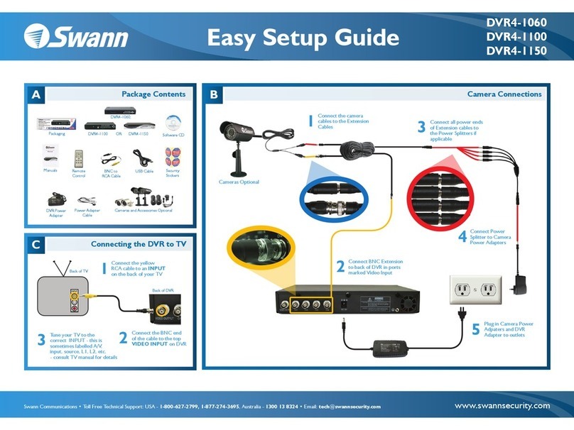 Swann DVR4-1100 Easy setup guide