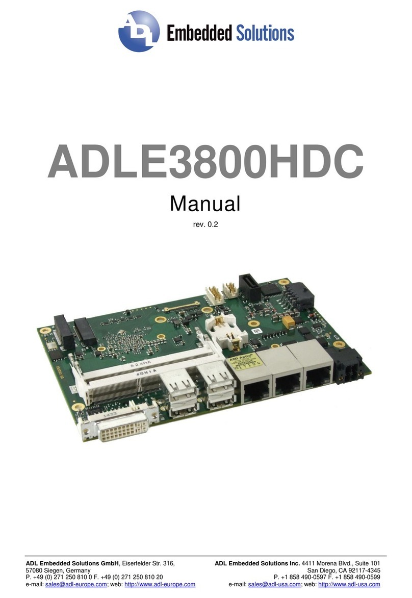 ADL Embedded Solutions ADLE3800HDC User manual