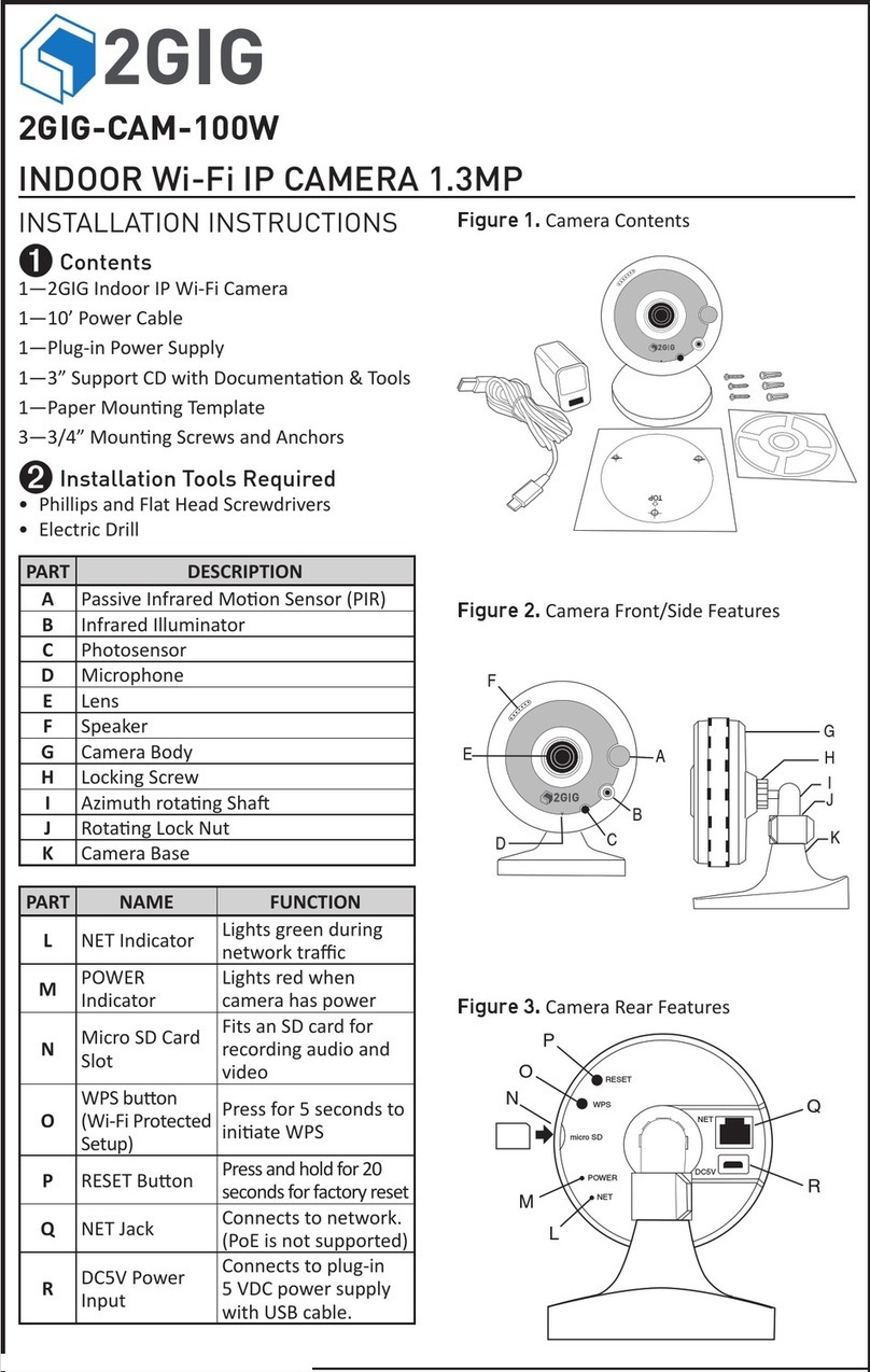 2gig Technologies 2GIG-CAM-100W installation instructions