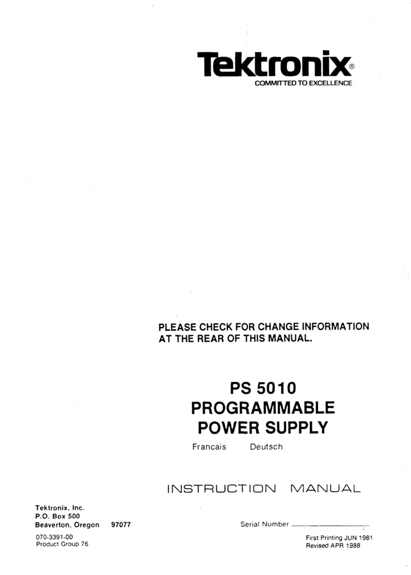 Tektronix PS 5010 User manual